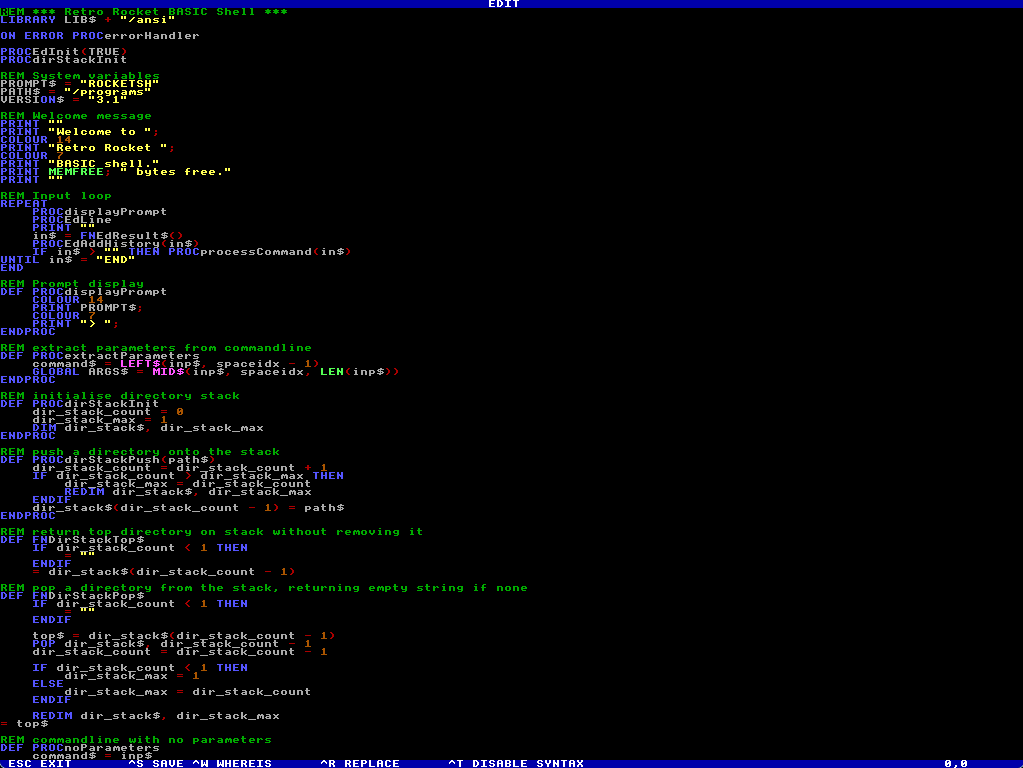 Retro Rocket BASIC-Powered Operating System – Brainbox.cc